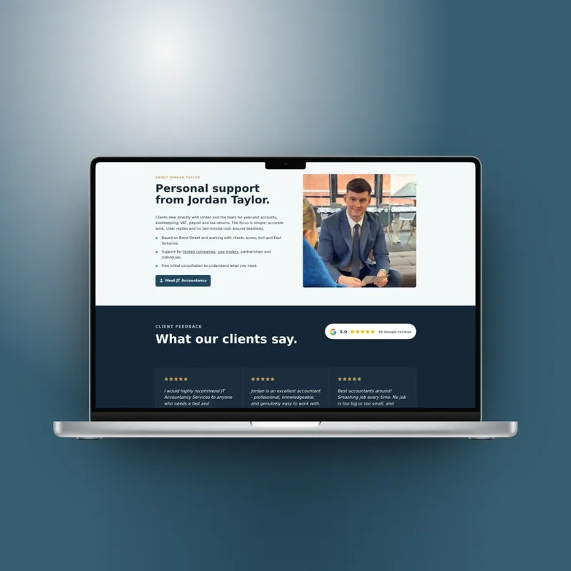JT Accountancy website